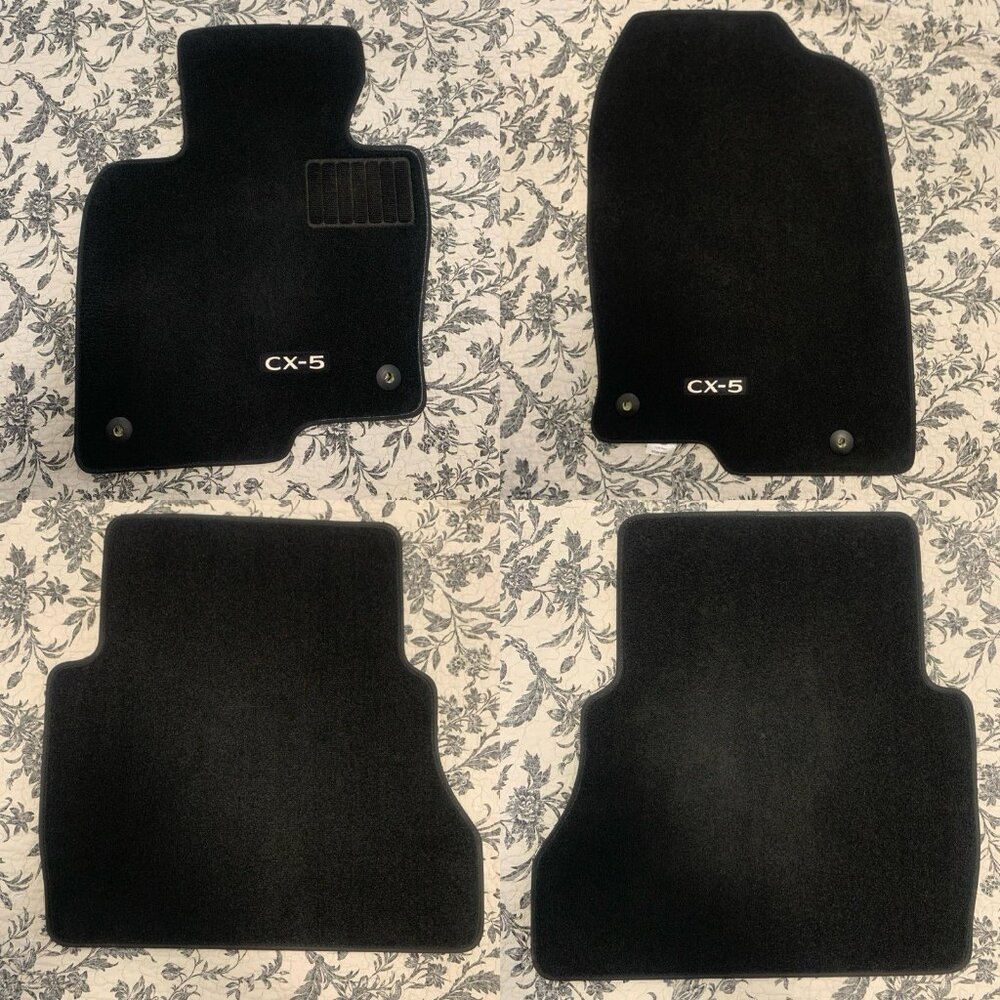 MAZDA CX-5 2017 TO 2021 GENUINE OEM 4 CARPETED FLOOR MATS RETENTION HOLES